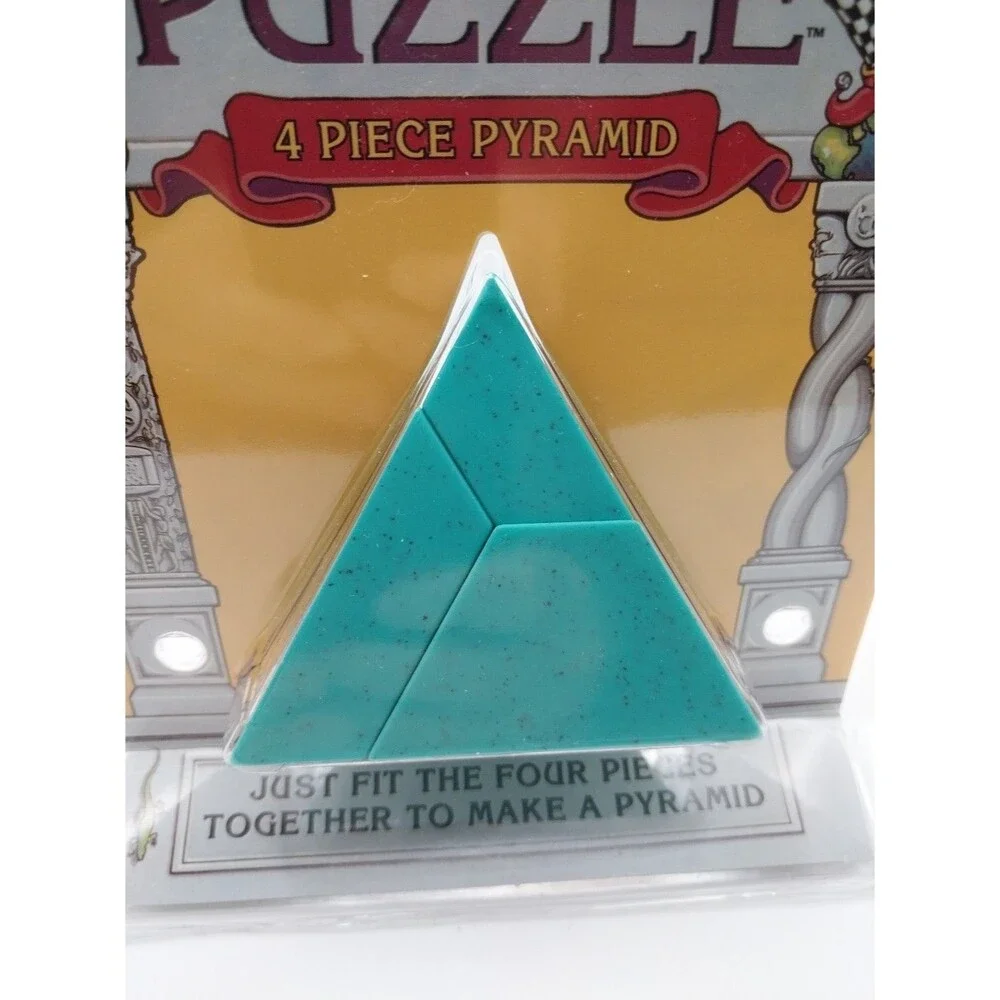 New Vintage 1997 Nearly Almost Perhaps Impossible Puzzle-4 Piece Jigsaw Pyramid